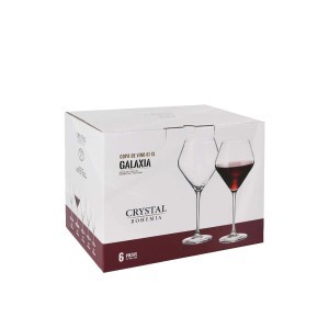 Taurės vynui 610 ml 6 vnt komplektas CRYSTAL BOHEMIA 6341SJ0361