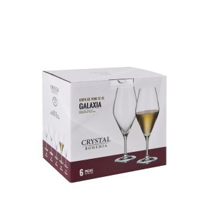 Taurės vynui 510 ml 6 vnt komplektas CRYSTAL BOHEMIA 6341SI9751