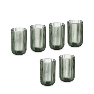 Stiklinių komplektas 6 vnt 430 ml žalia spalva Vivalto 84915