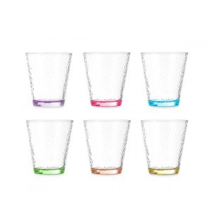 Stiklinių komplektas 12 vnt. 375 ml spalvotos Vivalto 82272