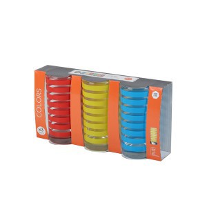 Stiklinių komplektas 3 vnt 295 ml (mix - spalvotos) Urban Living 33359