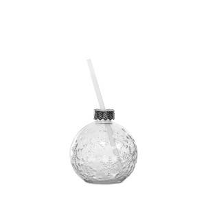 Indelis gėrimui su šiaudeliu, eglutės žaisliuko formos 400 ml 13002 KLD