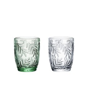 Stiklinė 300 ml (mix - žalsvos, skaidrios) PALM Ambition 67622 (6)
