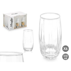 Stiklinių komplektas 6 vnt 510 ml D6,8xH15 cm Vivalto 12101