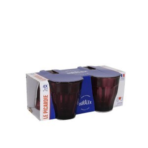 Stiklinių komplektas 4 vnt 250 ml violetinės spalvos Duralex C16-1027JC