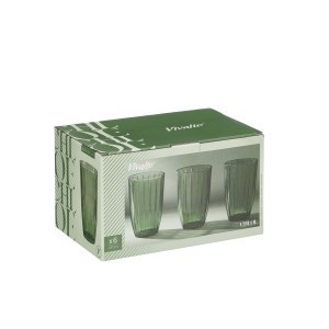 Stiklinių komplektas 6 vnt 440 ml žalios spalvos Chloe Vivalto 12411