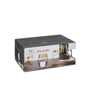 Stiklinių komplektas 6 vnt 540 ml su aukso sp. dekoru Secret de Gourmet 154968
