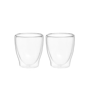 Puodeliai 300 ml 2 vnt stikliniai su dvigubomis sienelėmis MAKU 335032