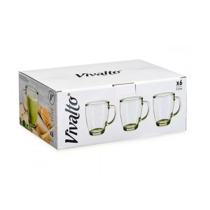 Puodeliai 310 ml 6 vnt stikliniai Vivalto 82276