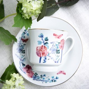 Puodeliai porcelianiniai 6 vnt komplektas 220 ml CLARA Domotti 62473