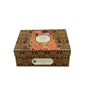 Puodeliai su lėkštelėmis porcelianiniai 2 vnt. 270 ml G.Klimt Gyvenimo medis DUO