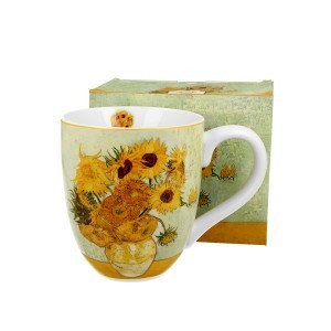 Puodelis porcelianinis XXL Van Gogh Saulėgrąžos  1000 ml DUO