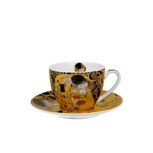 Puodelis su lėkštele porcelianinis 250 ml G.Klimt DUO