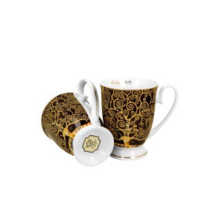 Puodeliai porcelianiniai 2 vnt G.Klimt Gyvenimo medis 320 ml DUO
