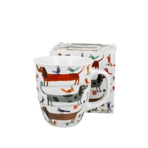 Puodelis porcelianinis Šunys 650 ml DUO