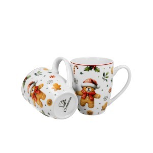 Puodeliai porcelianiniai 2 vnt. Mažylio kalėdos 360 ml kld DUO