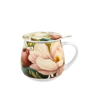 Puodelis porcelianinis su sieteliu Magnolija 430 ml DUO