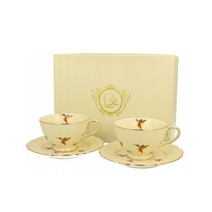 Puodeliai porcelianiniai kreminės spl. 2 vnt. Kolibris 260 ml DUO
