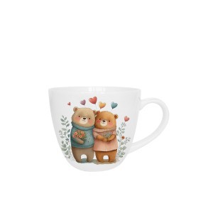 Puodelis porcelianinis Meškiukai 460 ml DUO
