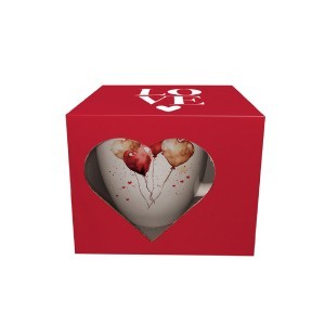 Puodelis porcelianinis Balionai su širdelėm 650 ml DUO