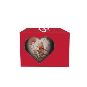 Puodelis porcelianinis Meškiukas ant dviračio  460 ml DUO