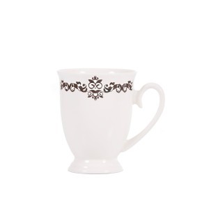 Puodelis porcelianinis DIANA 300 ml baltas/pilkas Ambition 62977