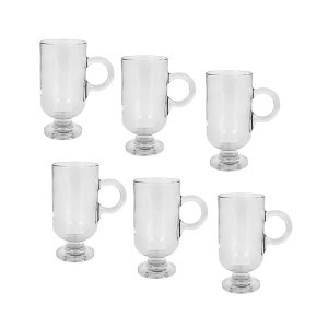 Puodeliai 6 vnt komplektas 260 ml stikliniai Royal leerdam 761210660826S