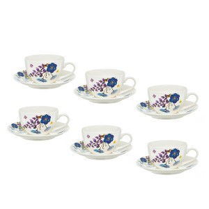 Puodeliai porcelianiniai 6 vnt komplektas 220 ml FIORI Ambition 45624