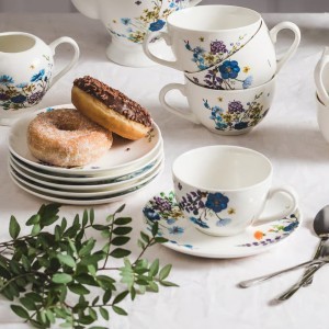 Puodeliai porcelianiniai 6 vnt komplektas 220 ml FIORI Ambition 45624