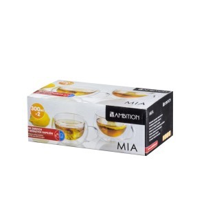 Puodeliai stikliniai 2 vnt su dvigubomis sienelėmis 300 ml MIA Ambition 96856