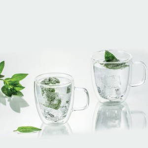 Puodeliai stikliniai 2 vnt su dvigubomis sienelėmis 250 ml MIA Ambition 96854