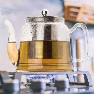 Arbatinukas stiklinis 1 l 19x15x13 cm nerūdijančio plieno filtras Estia 01-13356