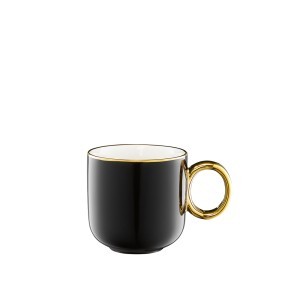 Puodelis porcelianinis ROYAL 380 ml juodas Ambition 43635