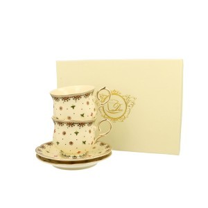 Puodeliai su lėkštutėmis kreminės spl. 2 vnt. Casablanca 260 ml DUO