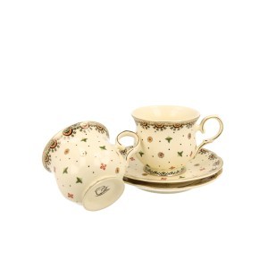 Puodeliai su lėkštutėmis kreminės spl. 2 vnt. Casablanca 260 ml DUO