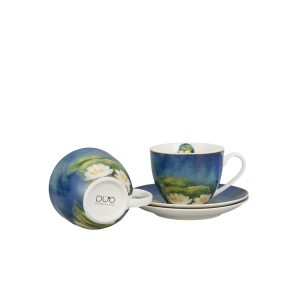 Puodeliai porcelianiniai 2 vnt. 270 ml C.Monet  Vandens lelijos DUO