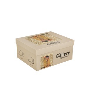 Puodeliai porcelianiniai 2 vnt. 270 ml G.KLIMT Bučinys DUO