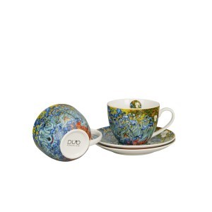 Puodeliai porcelianiniai 2 vnt. 250 ml V. Van Gogh Irisai DUO