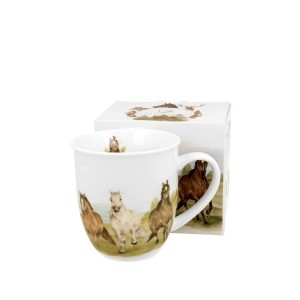 Puodelis porcelianinis 400 ml Arkliai DUO