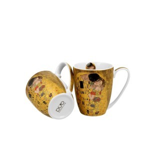 Puodeliai porcelianiniai 2 vnt. 360 ml G. Klimt Bučinys  DUO