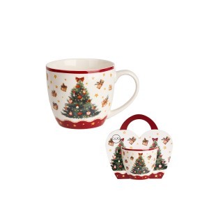 Puodelis porcelianinis 460 ml Eglutė DUO kld