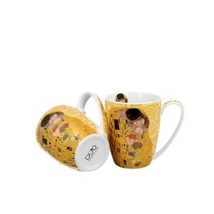Puodeliai porcelianiniai 2 vnt. 360 ml G.KLIMT Bučinys DUO