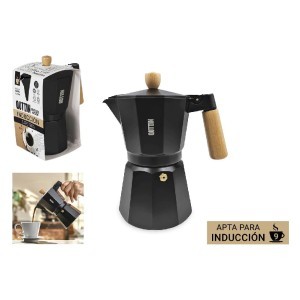 Kavinukas 450ml aliumininis, juodos spalvos Quttin BQ01100978805