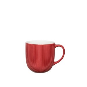 Puodelis porcelianinis CURLY 360 ml raudonas Ambition 67804