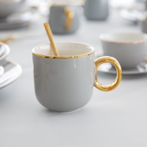 Puodelis porcelianinis ROYAL 380 ml pilkas Ambition 43633