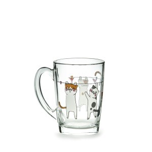 Puodelis stiklinis 320 ml Katės New Morning Luminarc 33799