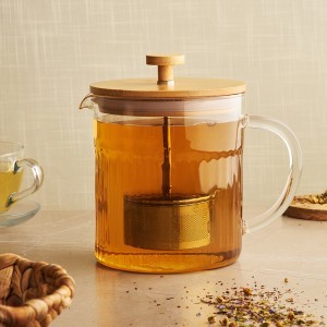 Arbatinukas stiklinis 1,2 l 12x18,5x16,5 cm nerūd. plieno filtras Ambition 42296