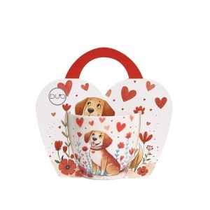 Puodelis porcelianinis Šuniukas 460 ml DUO