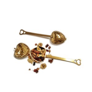 Sietelis arbatai Širdelė nerūdijančio  plieno DUO