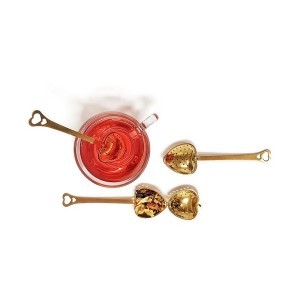 Sietelis arbatai Širdelė nerūdijančio  plieno DUO